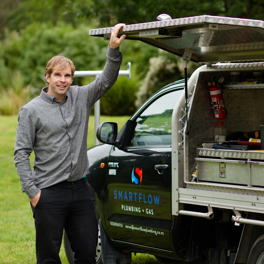 Aaron, managing director of Smartflow Plumbing and Gas